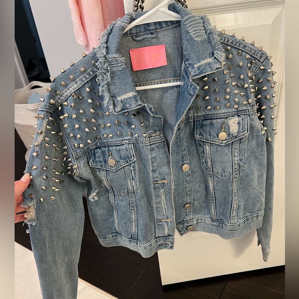 Azelea Wang Studded Denim Jacket